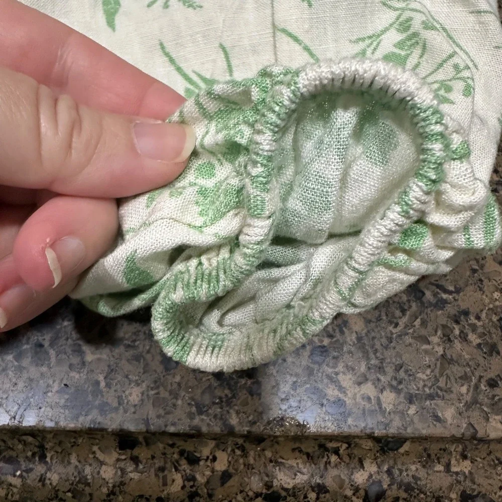 paisley lane green‎ toile lines jogger pants girl's 10